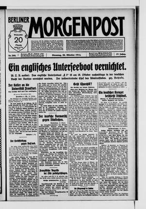 Berliner Morgenpost vom 20.10.1914