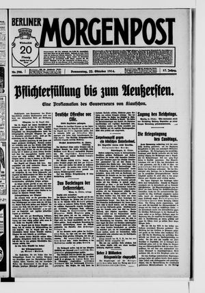 Berliner Morgenpost vom 22.10.1914