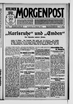 Berliner Morgenpost vom 24.10.1914