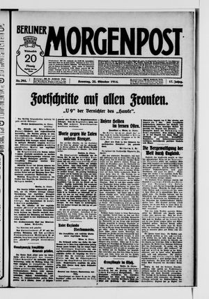 Berliner Morgenpost on Oct 25, 1914