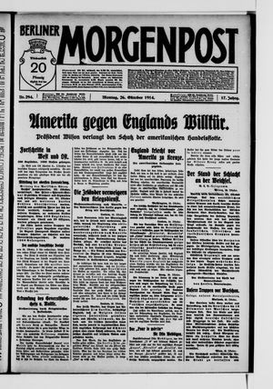 Berliner Morgenpost vom 26.10.1914