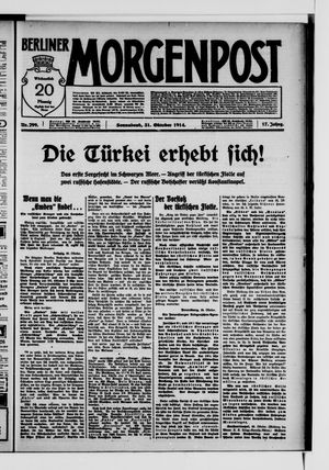 Berliner Morgenpost vom 31.10.1914