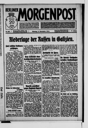 Berliner Morgenpost vom 02.11.1914