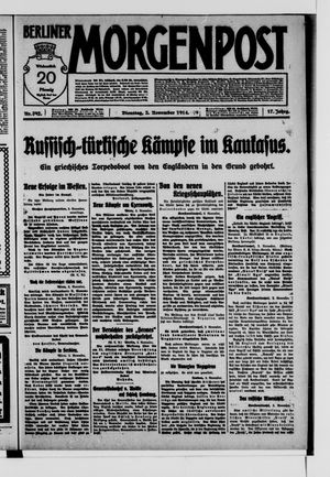 Berliner Morgenpost vom 03.11.1914
