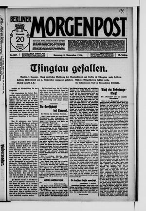 Berliner Morgenpost vom 08.11.1914