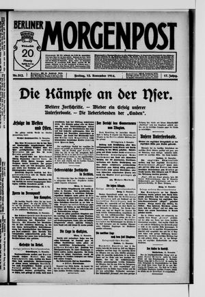 Berliner Morgenpost vom 13.11.1914