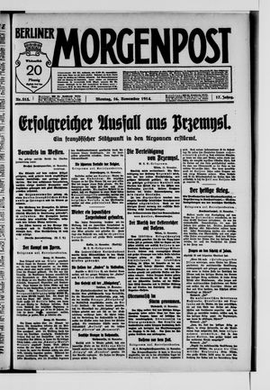 Berliner Morgenpost vom 16.11.1914