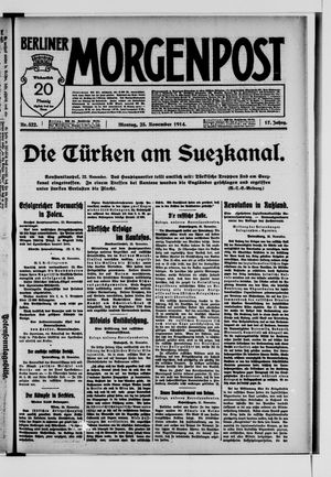 Berliner Morgenpost vom 23.11.1914