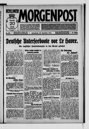 Berliner Morgenpost vom 28.11.1914