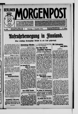 Berliner Morgenpost vom 01.12.1914