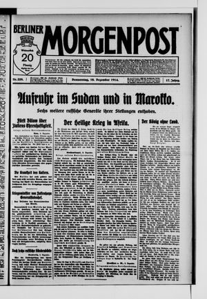 Berliner Morgenpost vom 10.12.1914