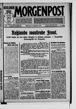 Berliner Morgenpost vom 16.12.1914