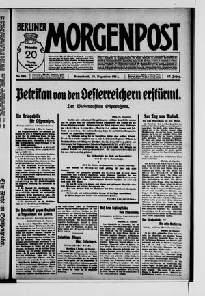 Berliner Morgenpost vom 19.12.1914
