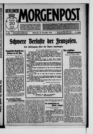 Berliner Morgenpost vom 23.12.1914