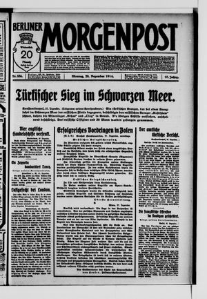 Berliner Morgenpost vom 28.12.1914