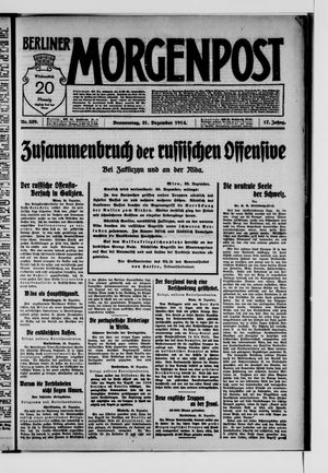 Berliner Morgenpost vom 31.12.1914
