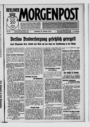 Berliner Morgenpost vom 31.01.1915