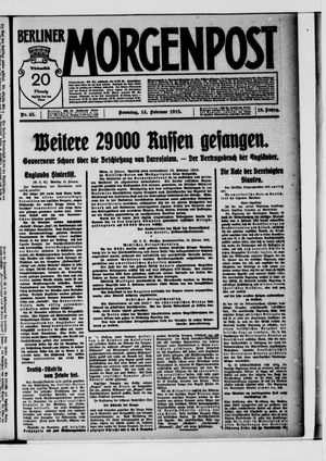 Berliner Morgenpost on Feb 14, 1915