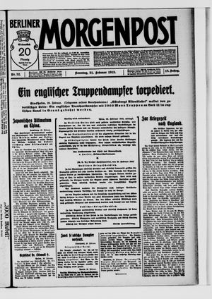 Berliner Morgenpost on Feb 21, 1915