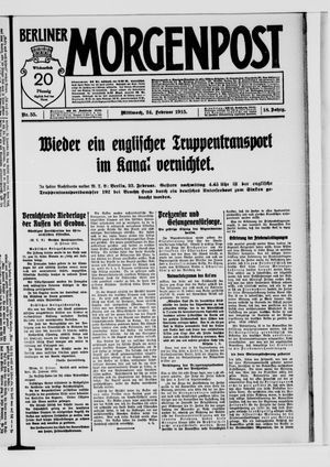 Berliner Morgenpost vom 24.02.1915