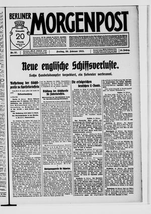 Berliner Morgenpost vom 26.02.1915