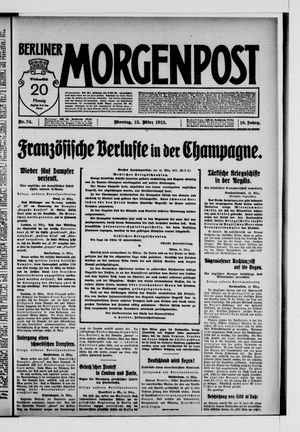 Berliner Morgenpost vom 15.03.1915