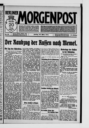 Berliner Morgenpost vom 26.03.1915