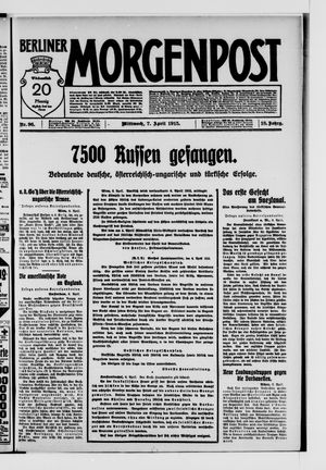 Berliner Morgenpost vom 07.04.1915