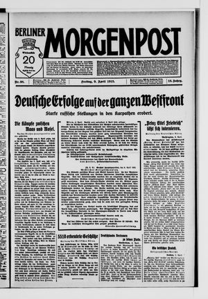 Berliner Morgenpost vom 09.04.1915