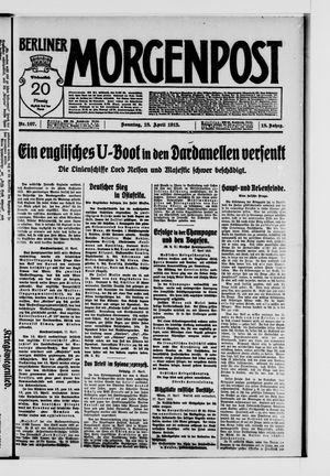 Berliner Morgenpost vom 18.04.1915
