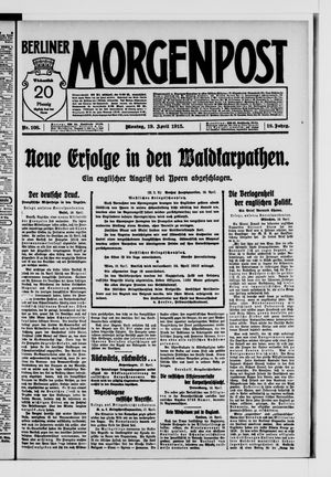 Berliner Morgenpost on Apr 19, 1915