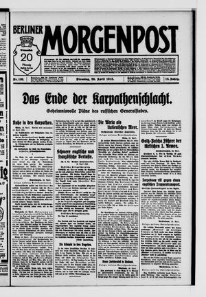 Berliner Morgenpost on Apr 20, 1915