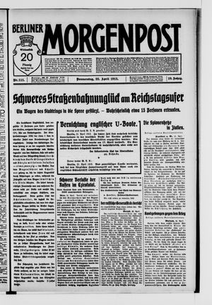 Berliner Morgenpost on Apr 22, 1915