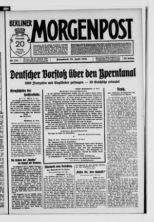Berliner Morgenpost vom 24.04.1915