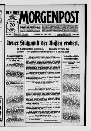 Berliner Morgenpost vom 27.04.1915