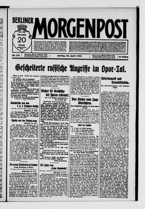 Berliner Morgenpost vom 30.04.1915