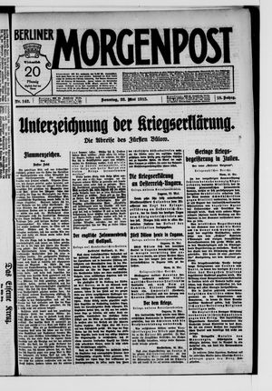 Berliner Morgenpost vom 23.05.1915