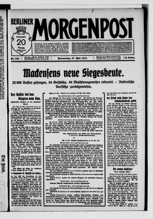 Berliner Morgenpost vom 27.05.1915