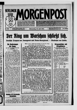 Berliner Morgenpost vom 22.07.1915