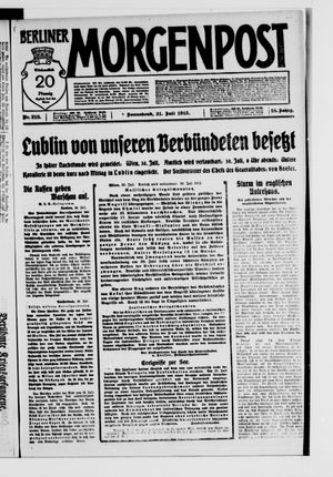 Berliner Morgenpost vom 31.07.1915