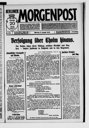 Berliner Morgenpost on Aug 2, 1915