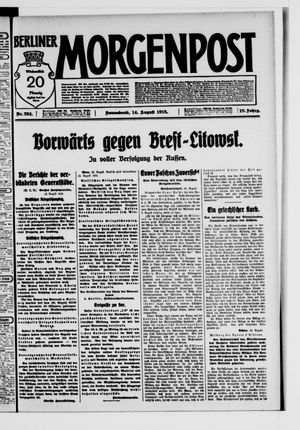 Berliner Morgenpost vom 14.08.1915