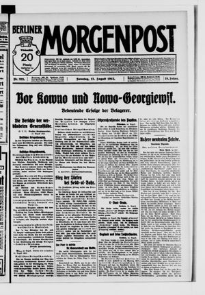 Berliner Morgenpost vom 15.08.1915