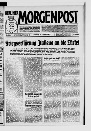 Berliner Morgenpost vom 22.08.1915