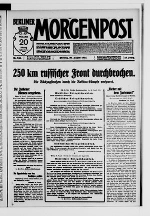 Berliner Morgenpost vom 30.08.1915
