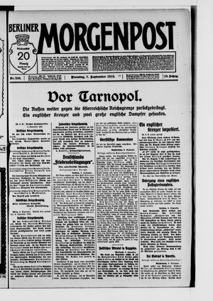 Berliner Morgenpost vom 07.09.1915