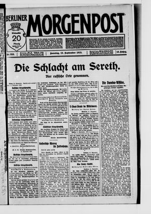 Berliner Morgenpost vom 12.09.1915