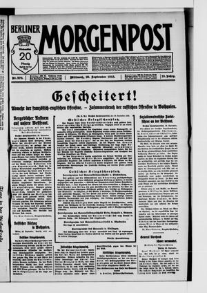 Berliner Morgenpost vom 29.09.1915