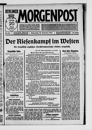 Berliner Morgenpost vom 30.09.1915