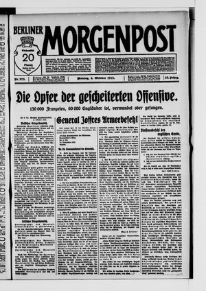 Berliner Morgenpost vom 04.10.1915